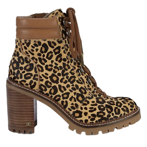NIB Sam Edelman leopard combat boots